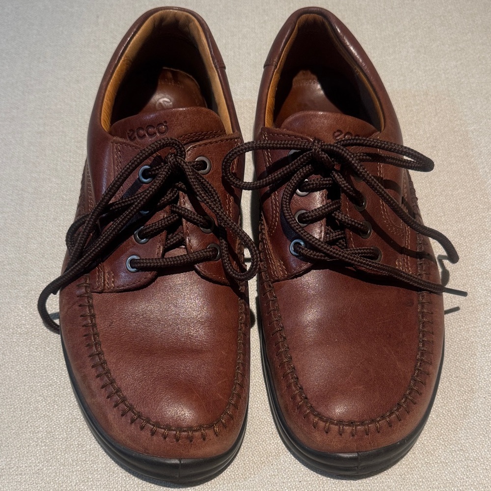 ECCO Men's Dark Brown Leather Oxfords